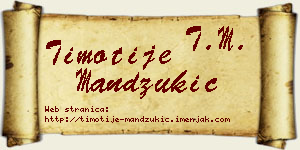 Timotije Mandžukić vizit kartica